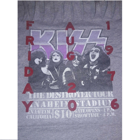 Kiss Destroyer Tour Slash metal rock cotton Official M NWT - Picture 2 of 3
